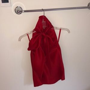 NWT St John satin bow top